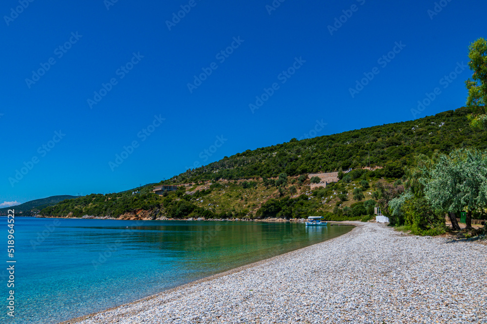The famous beach of Agios Dimitrios in Alonissos island, Greece