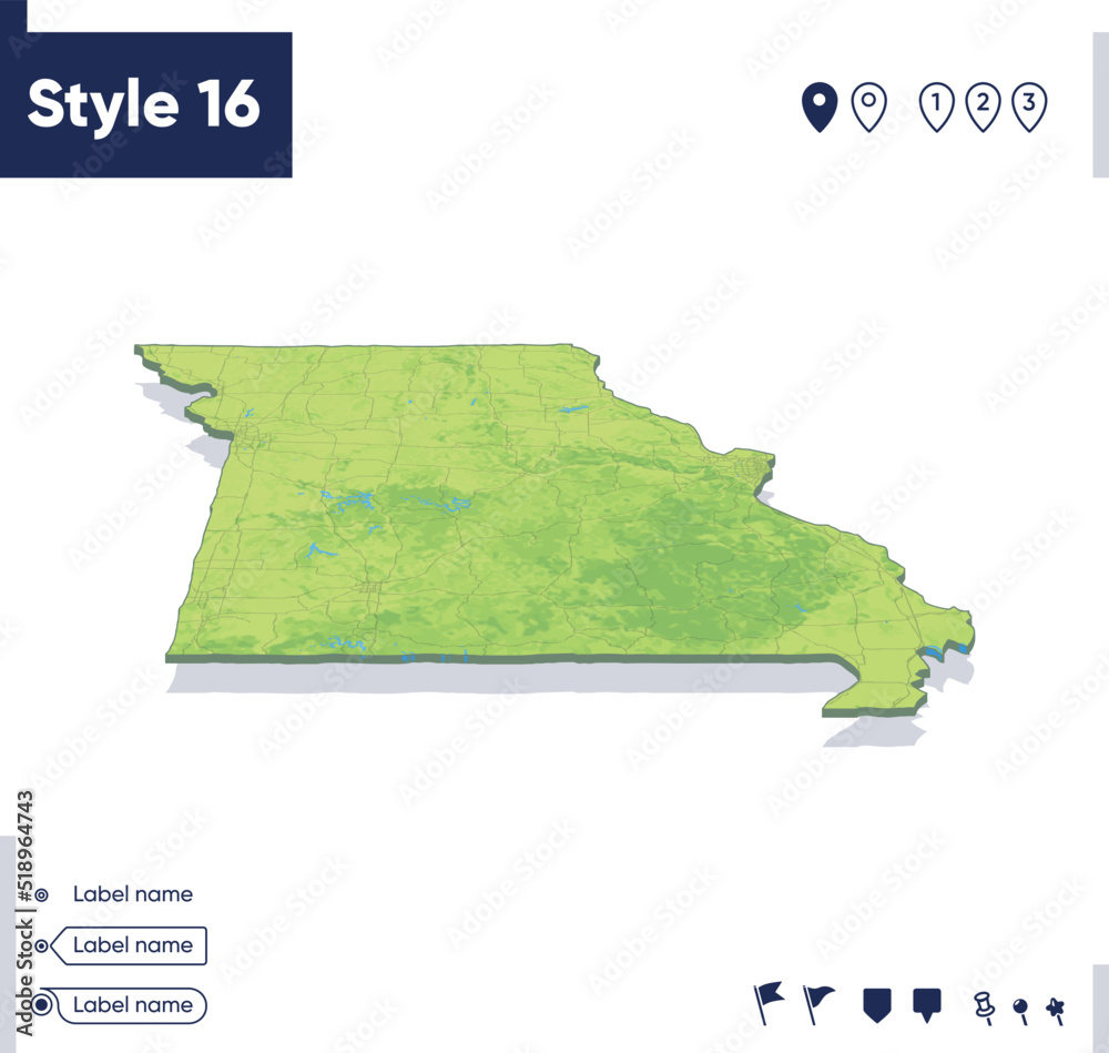 Missouri USA map with shaded - 1000 F 518964743 8BDwpyFK3YA5nEckTZYa5Tg7WaJTAk6o