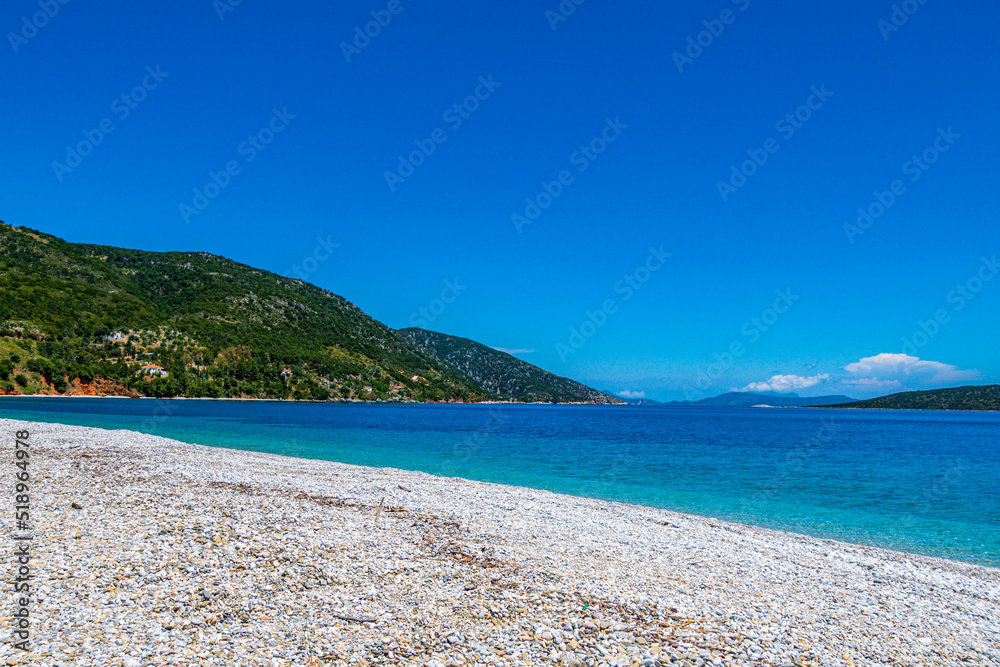 The famous beach of Agios Dimitrios in Alonissos island, Greece