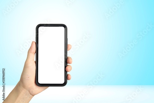 hand holding smartphone