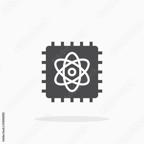 Quantum computer icon.