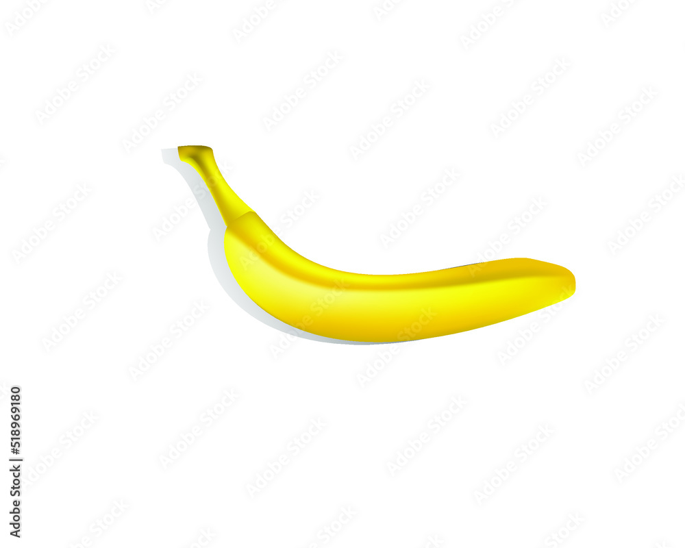 Banana design juicy fresh fruit icon vector template.