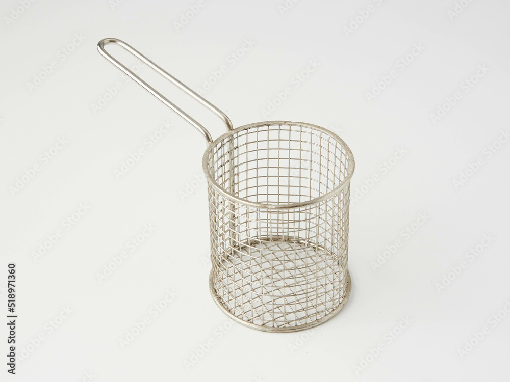 Obraz premium sieve for boiling noodles isolated on white background