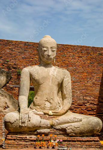 The Buddha statue in Wat Worachettharam, which means 