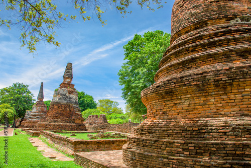 The Prang in Wat Phra Si Sanphet, which means "Temple of the Holy, Splendid Omniscient", was the holiest temple in Ayutthaya Thailand. 