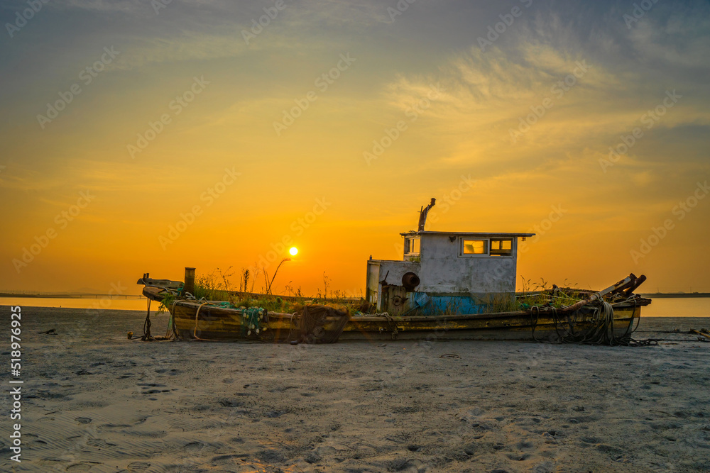 Fototapeta premium 폐어선, 세월의 흔적