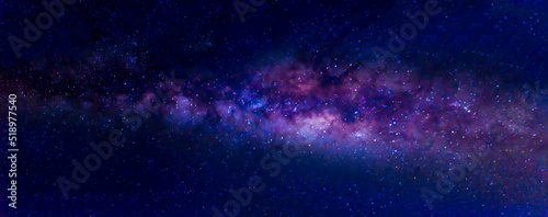Milky way galaxy with star dust and cosmic space and deep night sky planet background. with noise