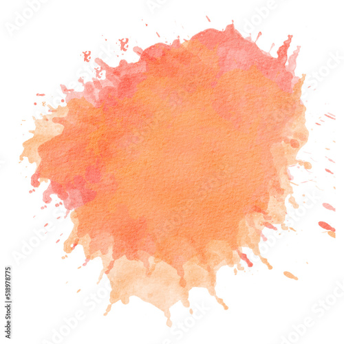 Pink splash Watercolor Stroke With Gold Glitter