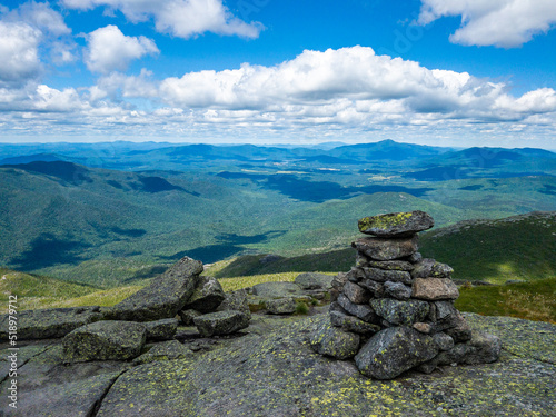 Cairn on top of Algonquin Peak in Adirondack mountains © oldmn