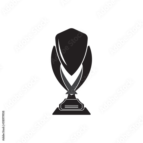 Trophy icon logo vector