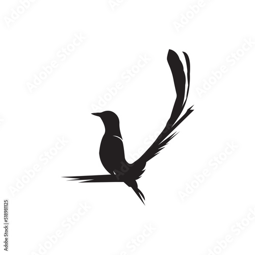 Stone magpie icon logo vector design