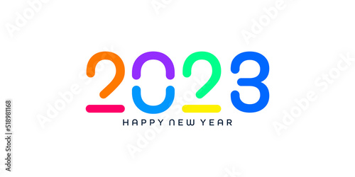 unique and simple 2023 number design, happy new year 2023
