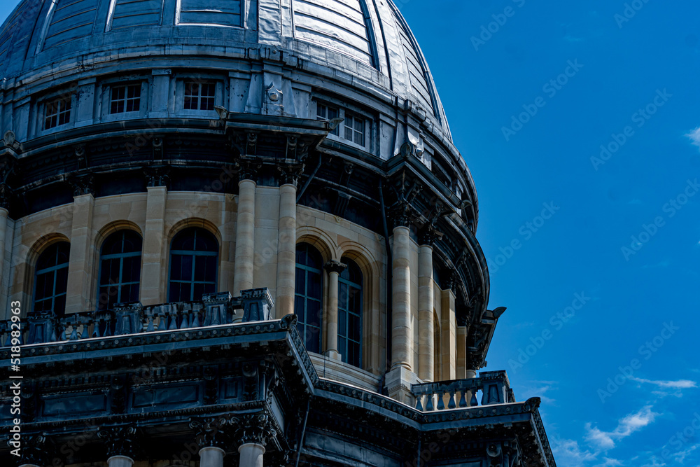 Illinois State Capitol Building on a Bright Summer Day