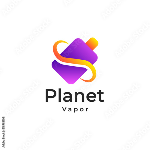 Planet Vapor gradient colorful logo