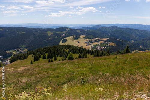 Summer Slovak Mountain Great Fatra, Velka Fatra, peaks Nova Hola (1361 m) and Zvolen (1403 m), views from them, Slovakia