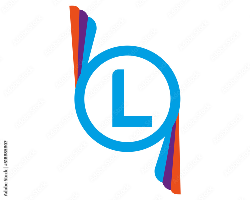 L abstract logo vector template