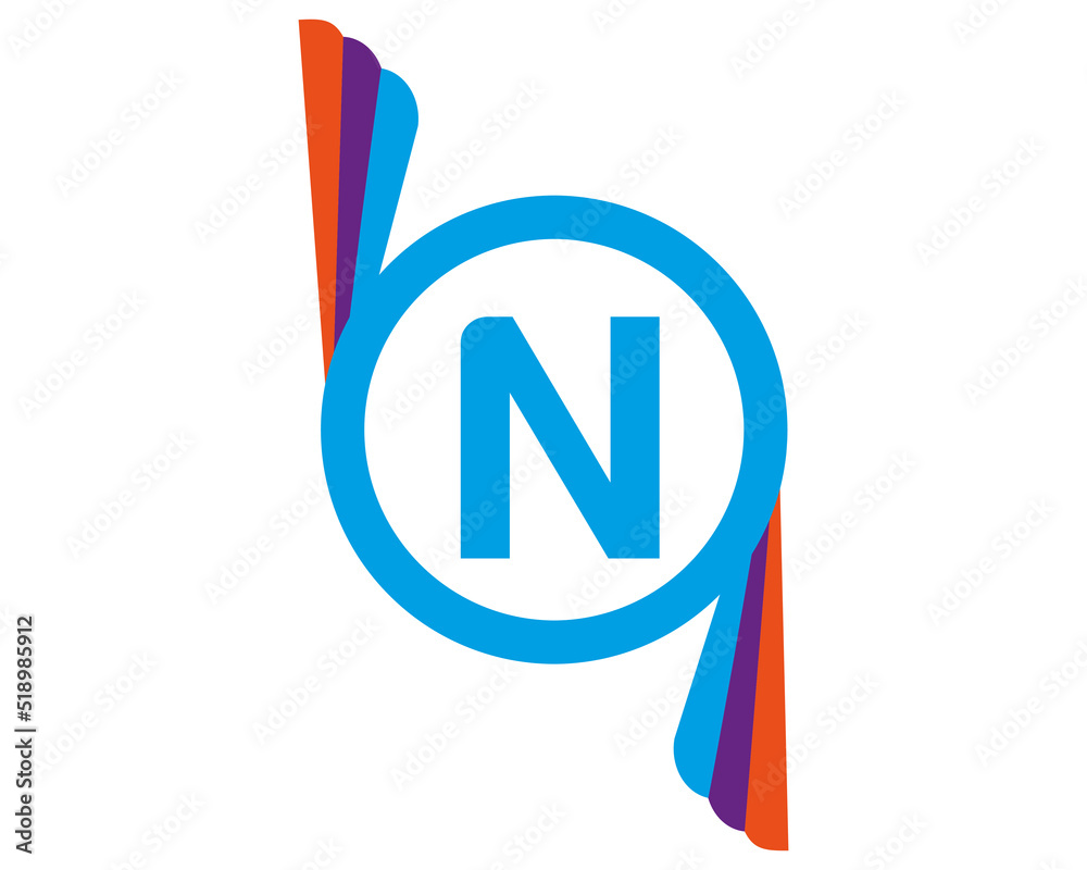 N abstract logo vector template