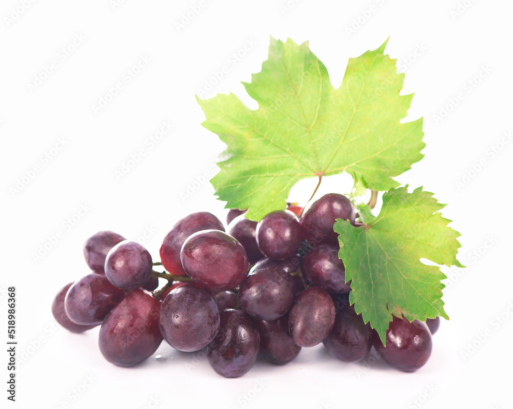 Fototapeta premium black grapes isolated on the white background