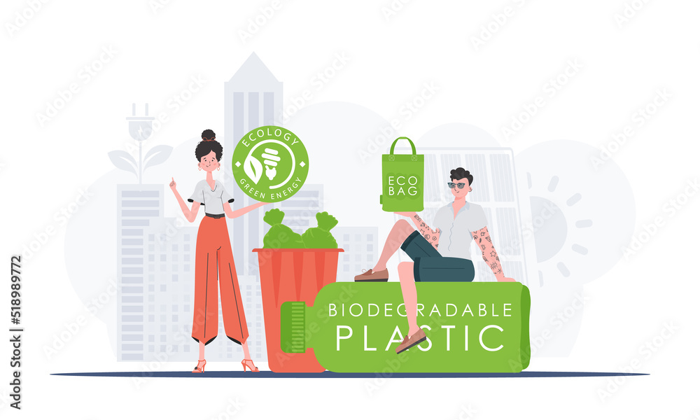 The concept of ecology and care for the environment. EKO is a team of people who care about the environment. Fashion trend vector illustration. The concept of ecology and care for the environment. EKO is a team of people who care about the environment. Fashion trend vector illustration.