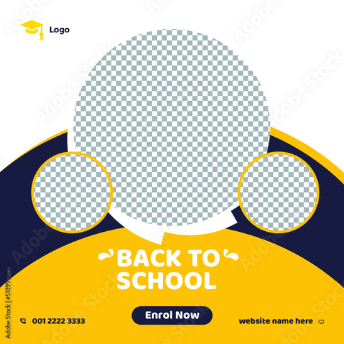 School admission social media post template 05