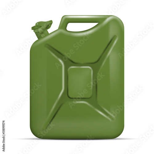 Canister of engine oil or petroleum. Container with fuel. Vector illustration.