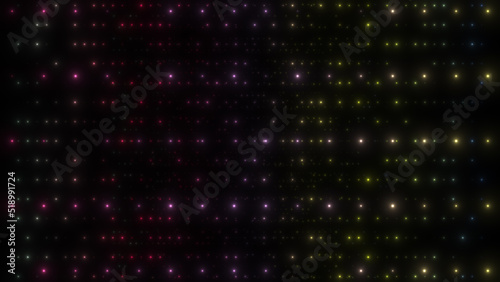 Wallpaper Mural Colorful particles abstract background. Beautiful futuristic glittering in space on black background. Torontodigital.ca