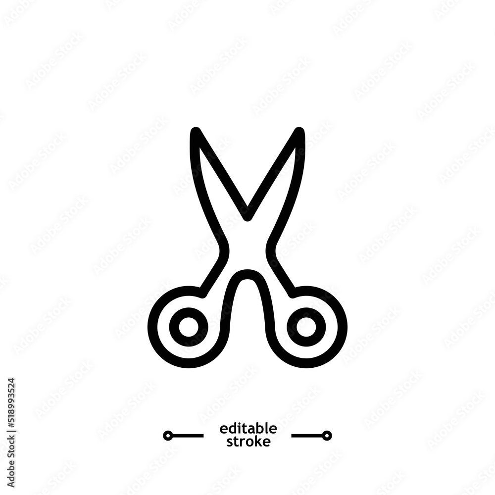 scissors icon, cut, Cutting icons button, vector, sign, symbol, logo, illustration, editable stroke, flat design style isolated on white linear pictogram scissors icon, cut, Cutting icons button, vector, sign, symbol, logo, illustration, editable stroke, flat design style isolated on white linear pictogram