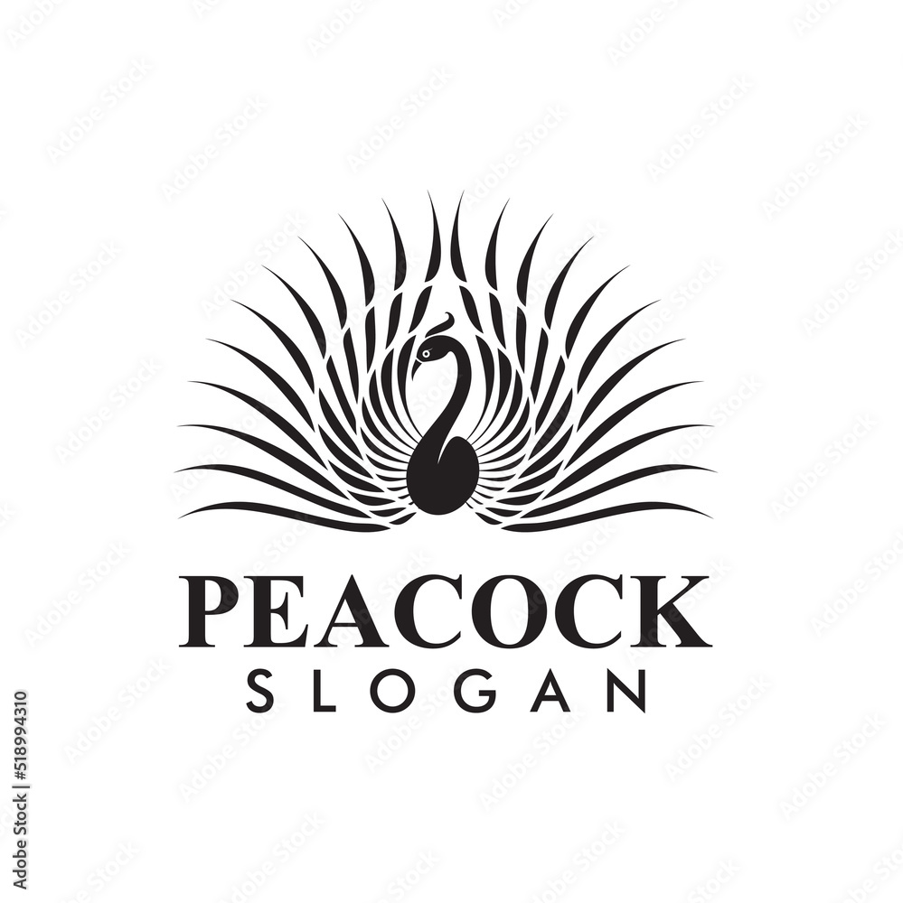 peacock logo vector art design peacock logo vector art design