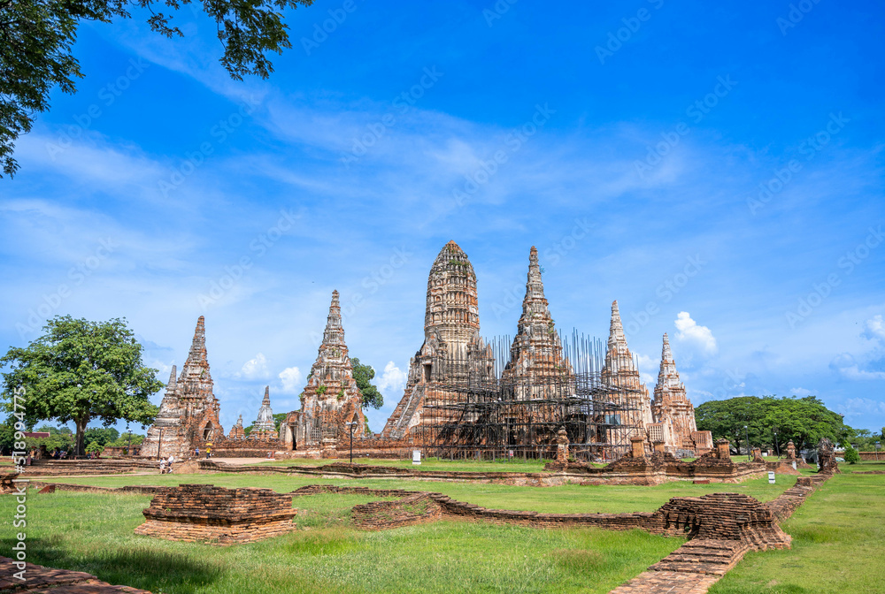 2022, Ayutthaya, Wat Chaiwatthanaram Important temple in the Ayutthaya period being restored. 2022, Ayutthaya, Wat Chaiwatthanaram Important temple in the Ayutthaya period being restored.