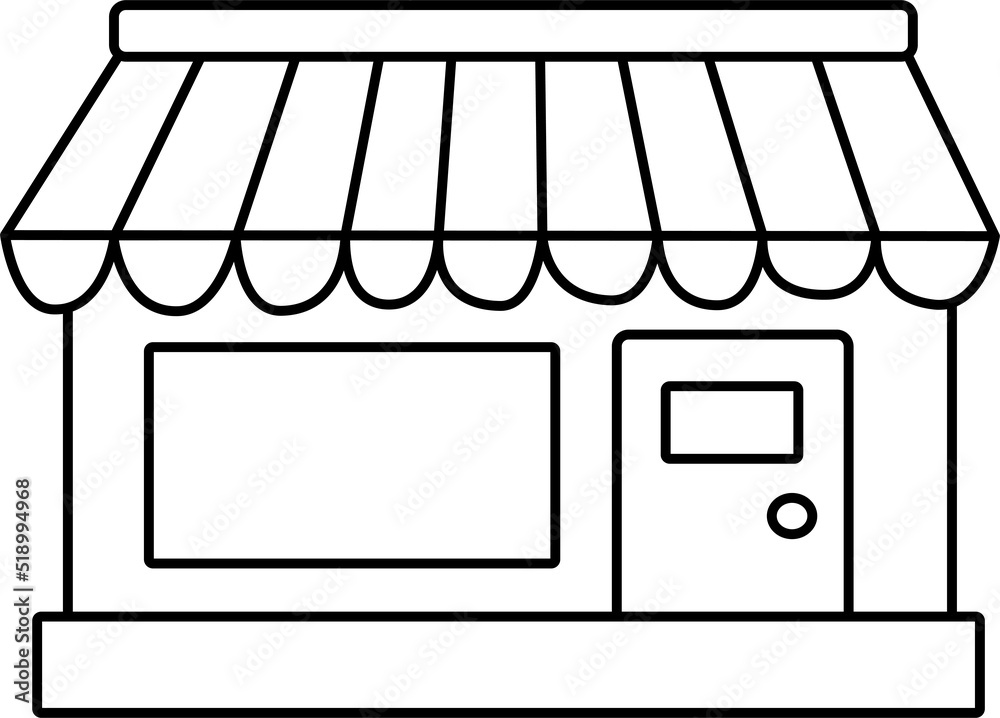 outline shop isolated on white background outline shop isolated on white background