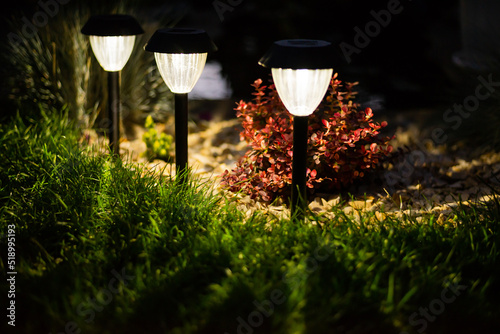 Solar powered flashlights. garden lighting