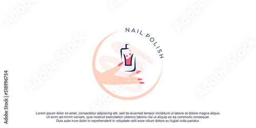 set of bundel nail logo design with modern concept premium vector