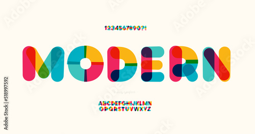 Modern font color bold style for infographics, motion graphics, video, promotion, decoration, logotype, party poster, t shirt, book, animation, banner, game, printing. 10 eps