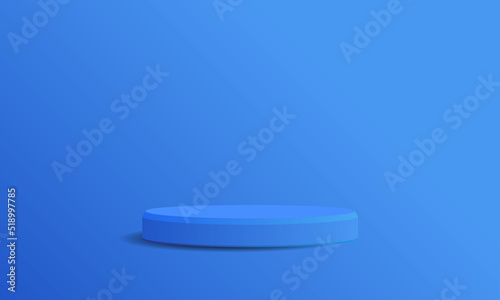  Light Blue Podium Pedestal Minimal Scene For Product Display Mock Up Template Vector Illustration