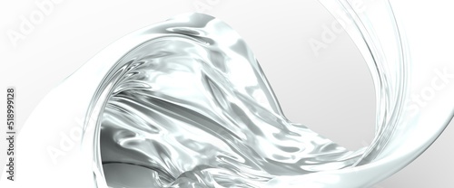 3D rendering of silver colo...