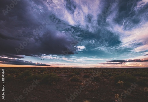 storm over the sea