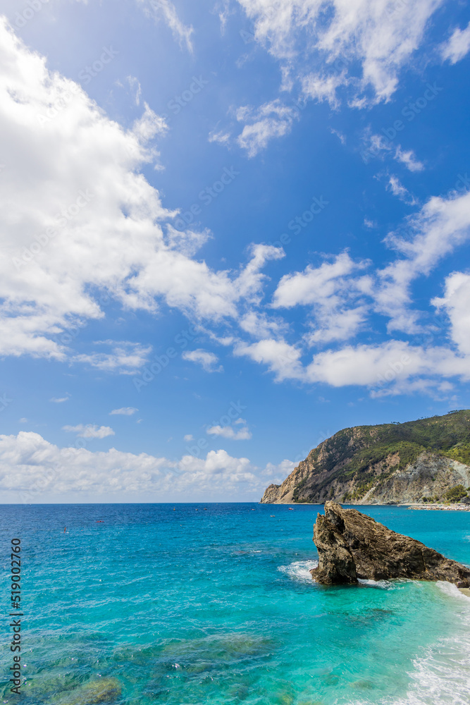 blue sea of ​​italy with beautiful sky
