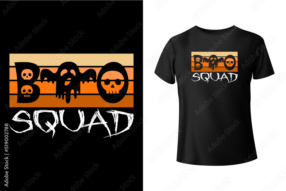 The boo squad - Happy Halloween t-shirt design template - obrazy, fototapety, plakaty 