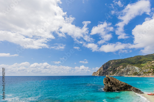 blue sea of ​​italy with beautiful sky