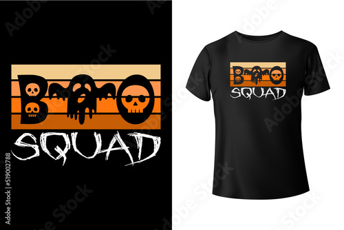 The boo squad - Happy Halloween t-shirt design template