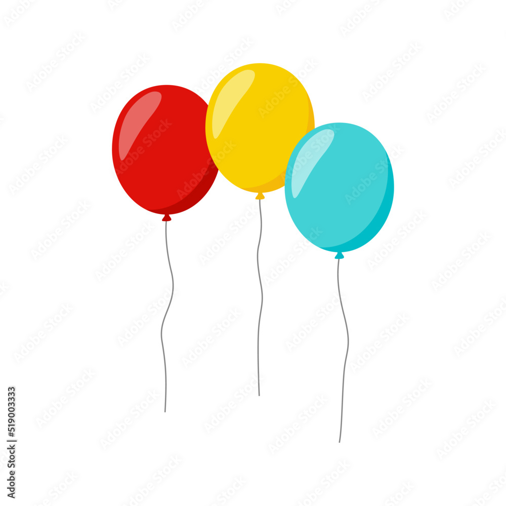 Balloon isolated on white background