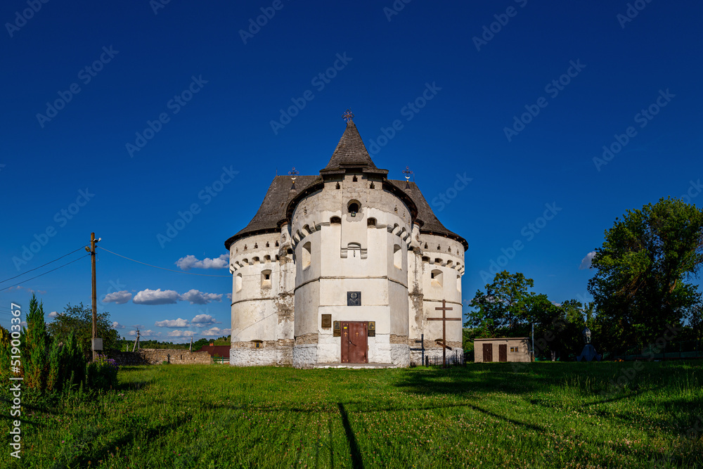 The old church is a fortress in Ukraine in the village of Sutkivtsi