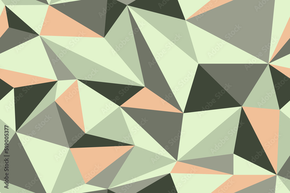 Abstract seamless pattern with triangles. Geometric crystal background. Polygonal vector illustration. Trendy print for poster, cover, fabric.