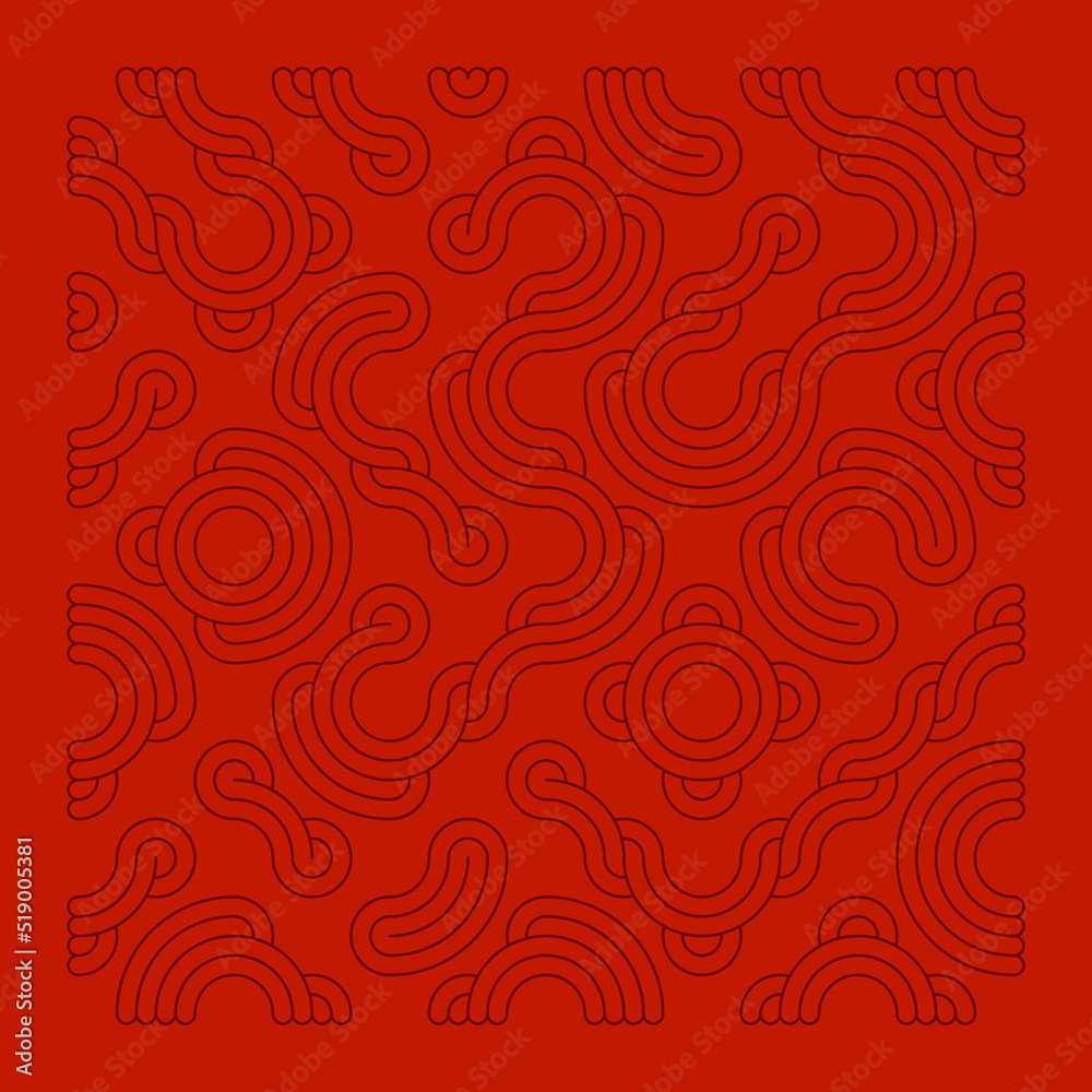 Color truchet tiling connections illustration