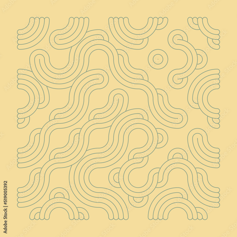 Color truchet tiling connections illustration