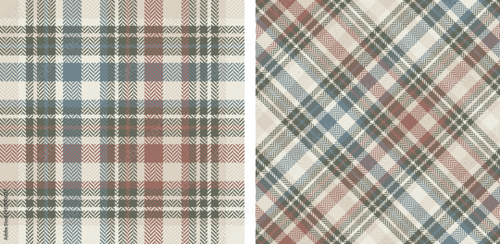 Check plaid seamless pattern set background. Check plaid seamless pattern set background.