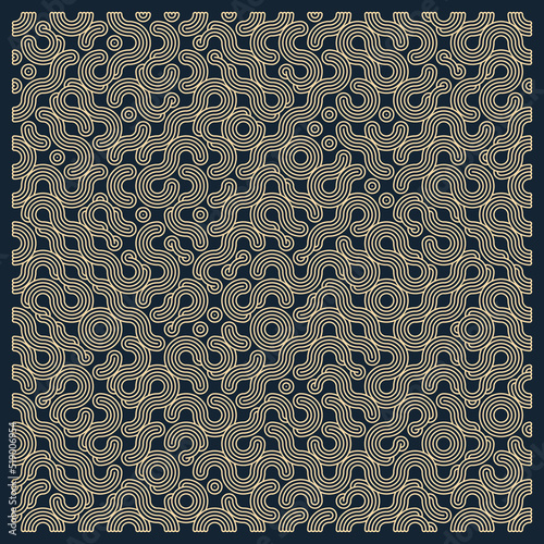 Color truchet tiling connections illustration