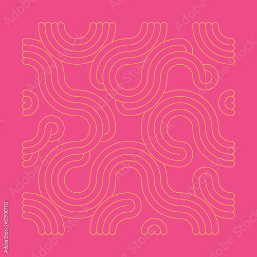 Color truchet tiling connections illustration