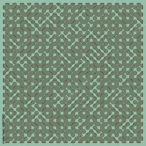 Color truchet tiling connections illustration