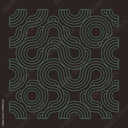 Color truchet tiling connections illustration